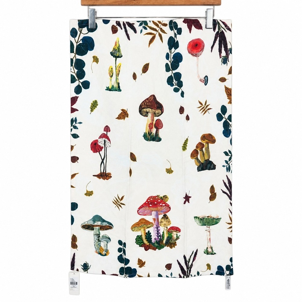 Anthropologie Nathalie Lete Marais Mushroom Dish Towel Fall Farmhouse Cottage